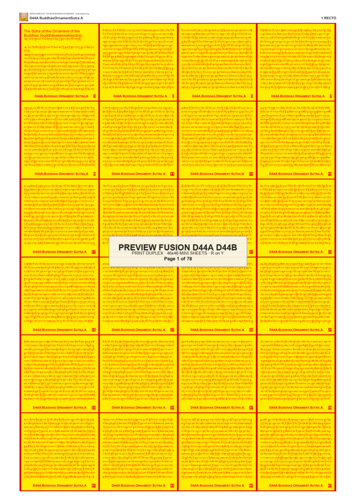 Preview DEGE-KANG-BUDDHAVATAMSAKA-PRINTSET-D44A-D44B — page 1